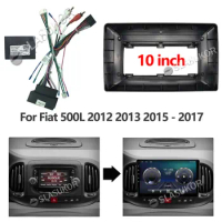 10 inch Android Radio For Fiat Doblog 500L 2012 - 2017 Egea cable and canbus Avanza Rush Power Wiring Harness 2din Car dvd Frame