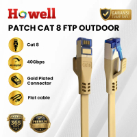 Howell Kabel LAN Cat 8 FTP Flat Patch Cable 15meter - 1meter KABEL LAN WIFI
