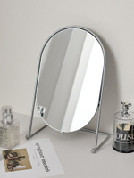 臺式桌面化妝鏡高清大號鏡子宿舍可立家用現代簡約輕奢韓式梳妝鏡
