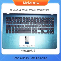 New/Org For Asus VivoBook S15-S5300U/F S530 S530U S5300U S5300F Y5100U Palmrest US Keyboard upper cover,Blue