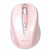 GEEZER เมาส์ไร้สาย 6 ปุ่ม รุ่น M612 สีชมพู Soft Click ขนาด 70 x 100 x 35 มม. (ใช้ถ่าน AA 1 ก้อน)