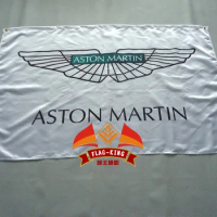 aston martin car racing flag,90*150CM polyester aston martin banner