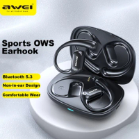 Awei TZ8 OWS Air Conduction Wireless Headphone Ear-Hook Open Bluetooth Earphone With Mic HiFi Music Headset Sport Driving