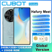 Cubot Hafury Meet Smartphone 6.67" Screen Android 13 24GB RAM(12GB+12GB)+256GB ROM 100MP Camera Helio G99 5100mAh Battery Phone
