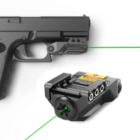 Compact USB Rechargeable Green Laser Pointer Sight for Self Defense Weapons Glock 19 CZ 75 Pistol Red Dot Sight laser verde