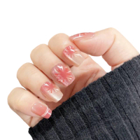 【Paula’s Nail 寶拉美甲】鏡面貓眼系列 - 微燻煙花短方(穿戴甲 指甲貼 凝膠指甲 美甲貼 指甲貼片)