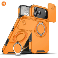 เคสเกราะป้องกันกล้องสไลด์, LHLIN, Magsafe แม่เหล็ก, เข้ากันได้กับ iPhone 17 Pro Max, 16e, 15, 14, 13