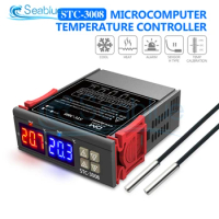 STC-3008 LED Dual Digital Temperature Controller Two Relay Output 12V 24V 220V Thermoregulator Thermostat With Heater Cooler
