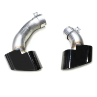 top selling square black stainless steel exhaust pipe muffler tip for 14-19 year X5 X6 F15 F16 28i MT square MT diffuser