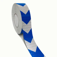 5cmx50m/Roll Arrow Reflective Safety Security Tape Strips Glue Car Sticker