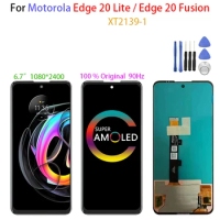 Original For Motorola Edge 20 Lite Edge 20 Fusion XT2139-1 Pantalla lcd Display Touch Panel Screen Digitizer Repair Replacement