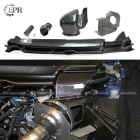 Carbon Cold Air Intake Set For Civic FD2 (2006-2011) Gruppe M Style Carbon Fiber Engine Air Vent Suit 5pcs Body Kit Racing Part