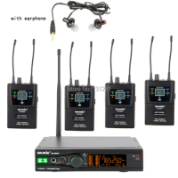 New okmic 1pcs transmitter 003UT with 4pcs receivers 6202R Stereo Receivers Wireless In Ear Monitor System Stereo Earphones