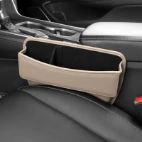 Side Car Chair Storage Car Seat Crevice Storage Filler Organizer Box PU Leather Car Organizer Front Seat Console for Keys