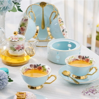 歐式田園風陶瓷玻璃花茶具套裝客廳高檔下午茶茶具水果茶壺帶過濾