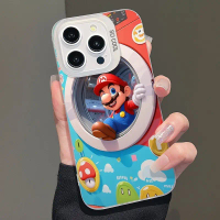 เคสโทรศัพท์มาริโอ สำหรับ Iphone15plus, 14pro, I13, 12, 11pro Max, XR, Xsmax, ดีไซน์การ์ตูนน่ารัก, กั