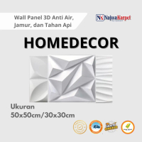 Wall Panel HOMEDECOR 3D PVC Motif Timbul Dekorasi Dinding - Wallpaper Foam Anti Air (50x50/30x30 cm)
