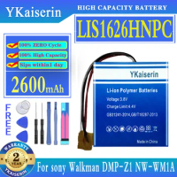 YKaiserin 2600mAh Replacement Battery LIS1626HNPC For sony Walkman DMP-Z1 NW-WM1A NW-WM1Z MP3