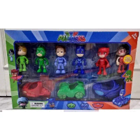 PJ MASKS SET6ตัว พร้อมรถ3คัน คําแนะนําการขายที่ร้อนแรงในเดือนนี้ ของเล่น  ป้อน  อาหาร มอเตอร์  เลโก้