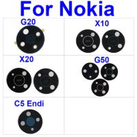 For Nokia G20 G50 X20 X10 C5 Endi Rear Back Camera Lens Glass Camera Lens Glass with Adhesive Sticker Repair Parts