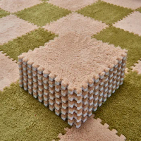 Mosaic Carpet Bedroom Fully Covered with Household Square Puzzle Floor Mat Plush Eva Foam Floor Mat Tatami Mat