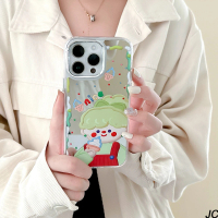 【JC Collection】卡通冰淇淋漢堡女孩鏡面手機背蓋適用於IPhone13&amp;14&amp;13pro&amp;14pro(冰淇淋、漢堡)