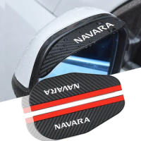 for Nissan navara np300 at32 rhd pro-4x n-trek 2pcs car Rearview mirror Carbon fiber Rain car accessories