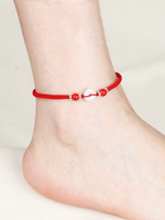 手工編織紅繩腳鏈女性感腳踝鏈翡翠玉石平安扣腳鏈子情侶腳繩手鏈