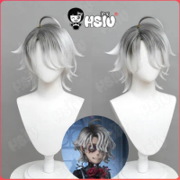 emil cosplay identity v wig Game Identity V Cosplay HSIU Gray gradient white Short hair Synthetic Wig+Wig Cap Patient Cosplay