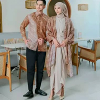 Batik Couple | Kebaya Couple | Kebaya Coklat | Couple Kebaya Coklat | Kebaya Modern | Kebaya Wisuda 