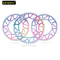 Litepro Ultralight Bicycle Electroplating Color Chainring 46/48/50/52/54/56/58T AL7075 BMX Folding Bike Chain Ring BCD 130mm