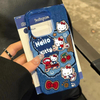 Cherry Cowboy ốp điện thoại trong suốt màu xanh dương cho iPhone 17/16 Pro Max, 15 Plus, 14, 13, 12,