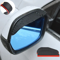 2PCS Car Rearview Mirror Rain Eyebrow Visor Carbon Fiber Side for Renault Fluence Fiat Bravo Toyota Wish Touareg Nf