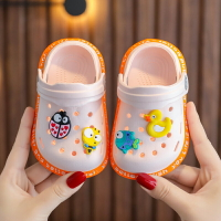 兒童拖鞋夏女童可愛公主室內軟底防滑男童寶寶家用包頭涼拖洞洞鞋