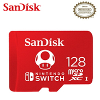 【滿額現折$330 最高3000點回饋】     【SanDisk】Nintendo Switch專用 microSDXC UHS-I U3 3x5 128GB 記憶卡【三井3C】