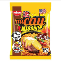 COMBO 5 , 10 Gói Mì Xào Nissin Bít Tết Cay Phô Mai Gói 70G