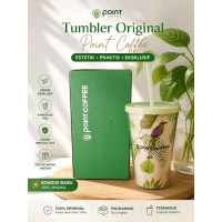 Tumbler Point Coffee Original Motif Burung + Sedotan – Kondisi Baru