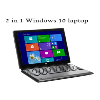 10.1" mini pocket laptop 2 in 1 tablet IPS screen 4GB 64GB quad core dual camera windows 10 notebook
