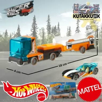 Hotwheels Super Rig Mobil Truk Trailer Angkut Mobil Desert Force Red Planet Transport Scrubba Dub Or