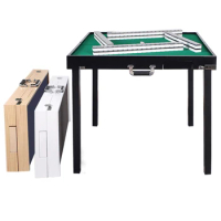 Travel mahjong table Black solid wood new design factory direct sales foldable mahjong table
