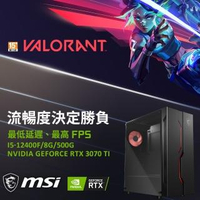 【微星平台】GeForce RTX 3070TI獨顯電玩機(i5-12400F/8G/500GM.2/RTX3070TI/650W/LHR)