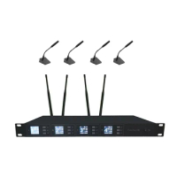 668mhz - 698mhz Microphone System Wireless Conference Equipment For Video Conference