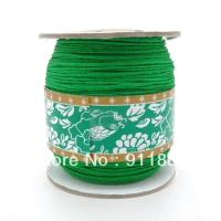 Free Shipping,1.5mm Green Nylon Cord Beading Thread Findings For Macrame Bracelet Necklace Jewelry Making,160m/Roll