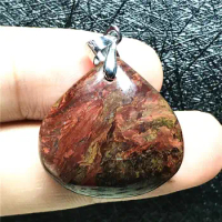 Genuine Natural Red Pietersite Pendant For Woman Lady Man Crystal 23x7mm Beads Water Drop Namibia Energy Stone Jewelry AAAAA