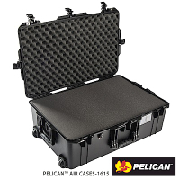 美國 PELICAN 1615Air 輪座拉桿超輕氣密箱-含泡棉(黑)