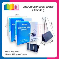 1 PACK (6 PCS) BINDER CLIP 300M JOYKO BINDER KLIP / PENJEPIT KERTAS / KLIP DOKUMEN (R-5047)