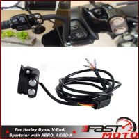 2 Button 3 Wire Controllers Switch Air Ride 1'' Handle Bar For Harley Dyna Street Glide Sportsters AERO AERO-A XL1200 V-Rod