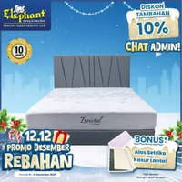 Springbed Orthopedic Elephant tipe Bristol / Tanpa Per 180 x 200 Abu - Abu