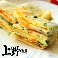 上野物產批發館 香蔥蛋餅皮(1800g±10%/30片/包 早餐/蔥油餅)