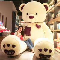 Big Huggable High Quality 4 Colors Teddy Bear With Scarf Stuffed Animals Plush Toys Doll Pillow Kids Lovers Birthday Baby Gift
